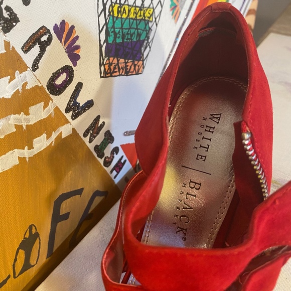 Red Suede White House Black Market Heels - Picture 4 of 5